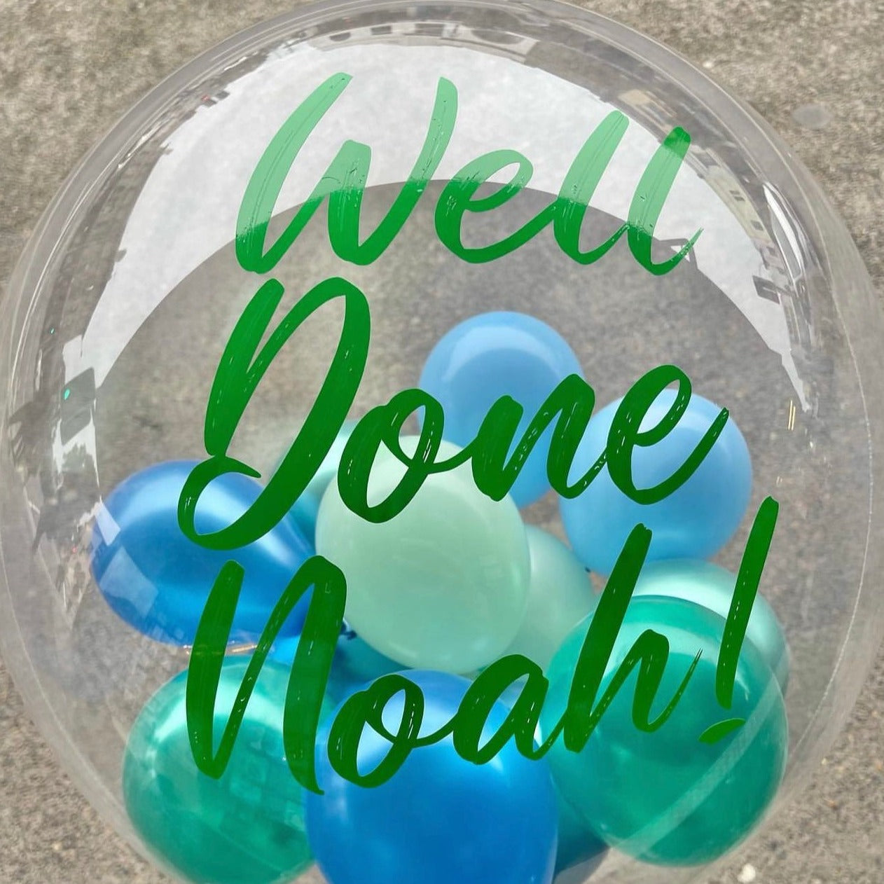 Bubble Balloons - Customised (Clear Bubble Balloon) Get Well