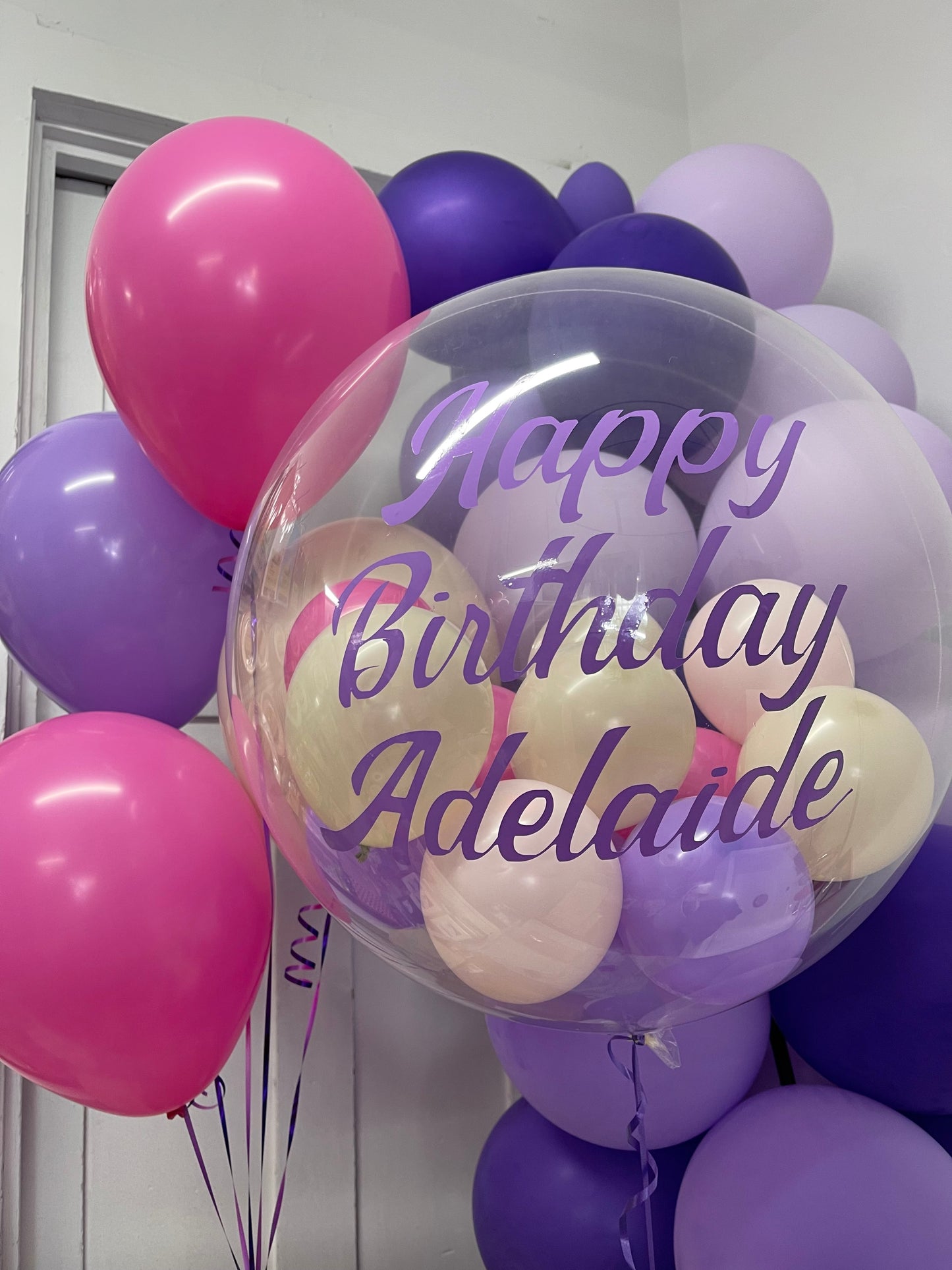 Bubble Balloons - Customised (Clear Bubble Balloon) Happy Bday