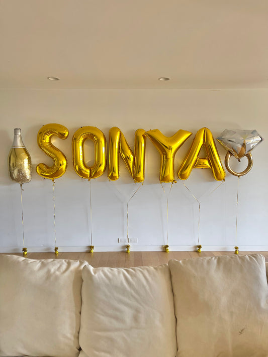 Gold Letter O Balloon - 86cm