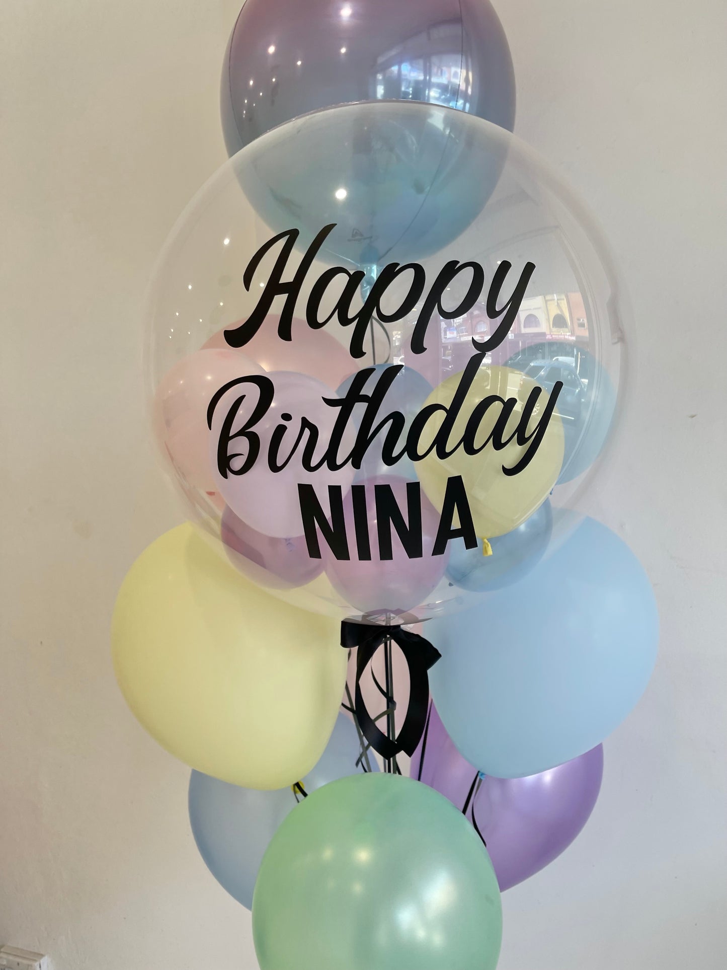 Bubble Balloons - Customised (Clear Bubble Balloon) Happy Bday