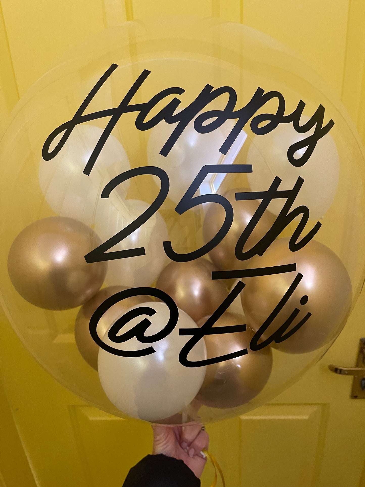 Bubble Balloons - Customised (Clear Bubble Balloon) Happy Bday