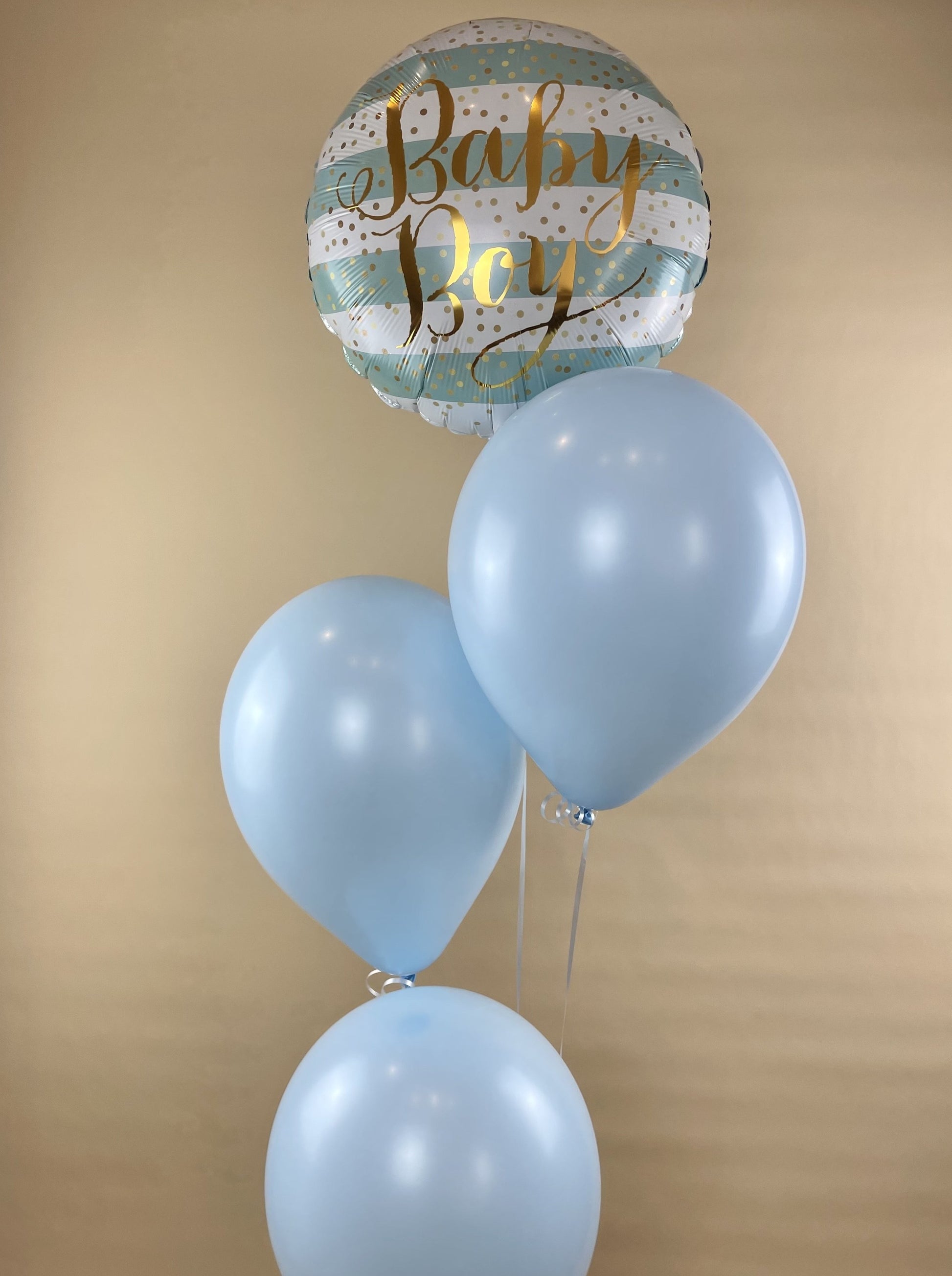 Party Central Sydney - Baby Bouquet with 3 blue latex Bouquet