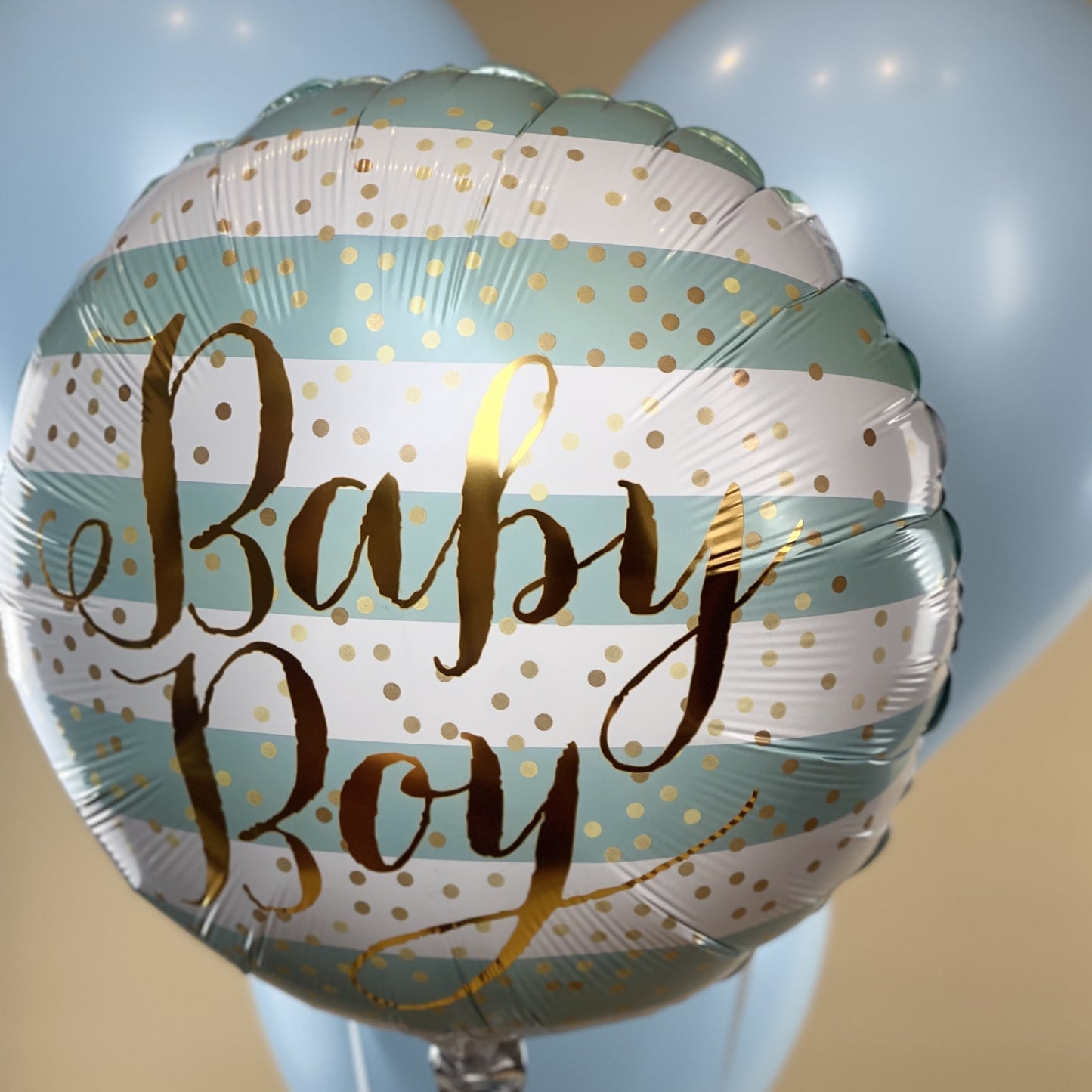 Party Central Sydney - Baby Bouquet with 3 blue latex Bouquet