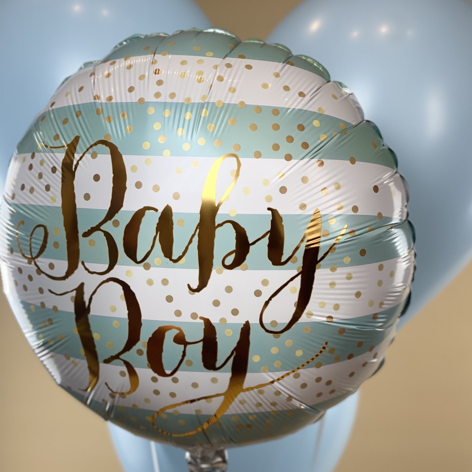 Party Central Sydney - Baby Bouquet with 3 blue latex Bouquet