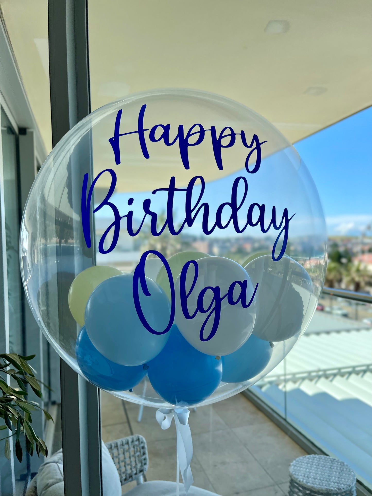 Bubble Balloons - Customised (Clear Bubble Balloon) Happy Bday