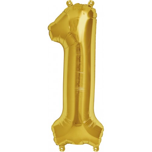 Gold - Large Number 86cm with Helium