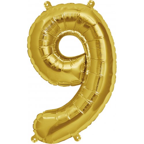 Gold - Large Number 86cm with Helium