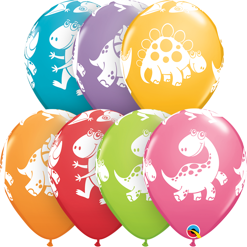 Cute & Cuddly Dinosaurs Latex Balloons