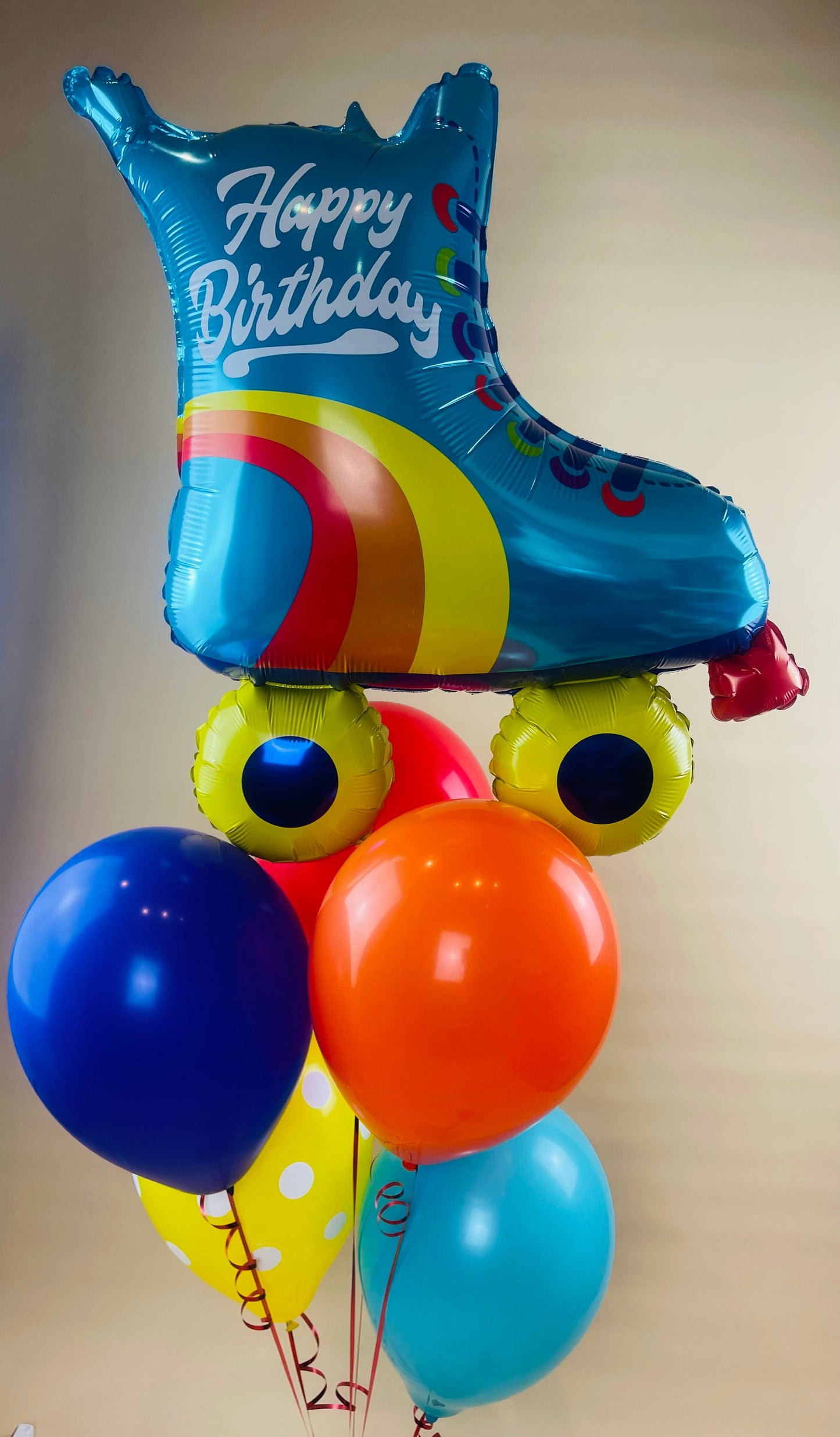 Roller Derby Bouquet with Aqua Skates