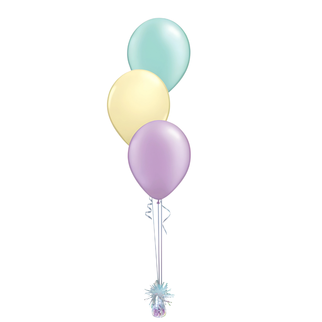 3 latex - 28cm Helium Filled Balloons