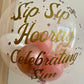 Bubble Balloons - Customised (Clear Bubble Balloon) Gold Font