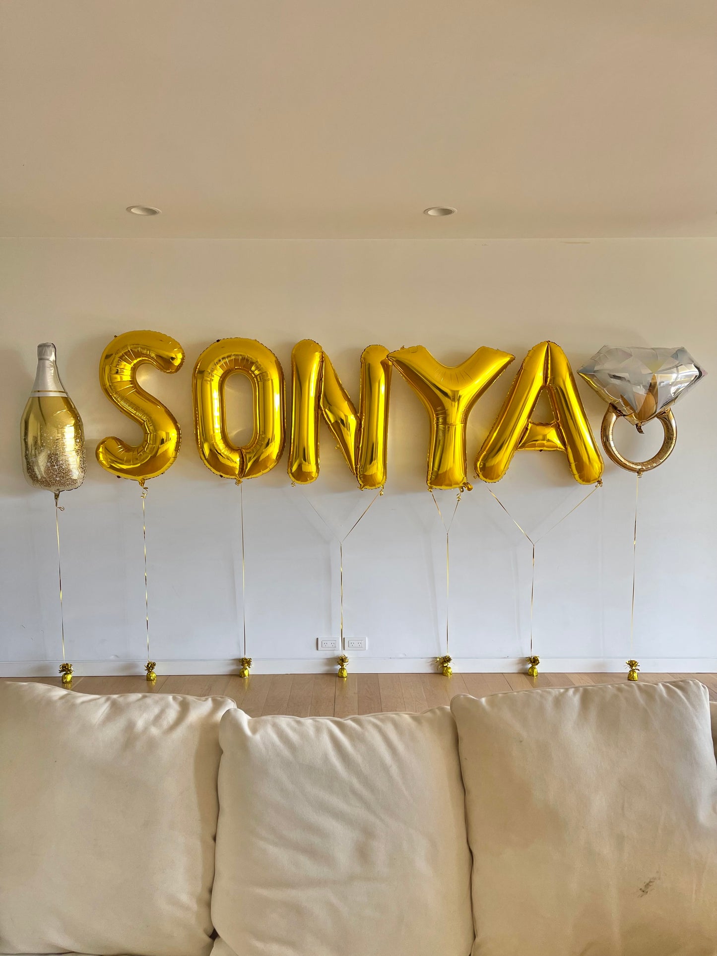 Gold Letter K Balloon - 86cm