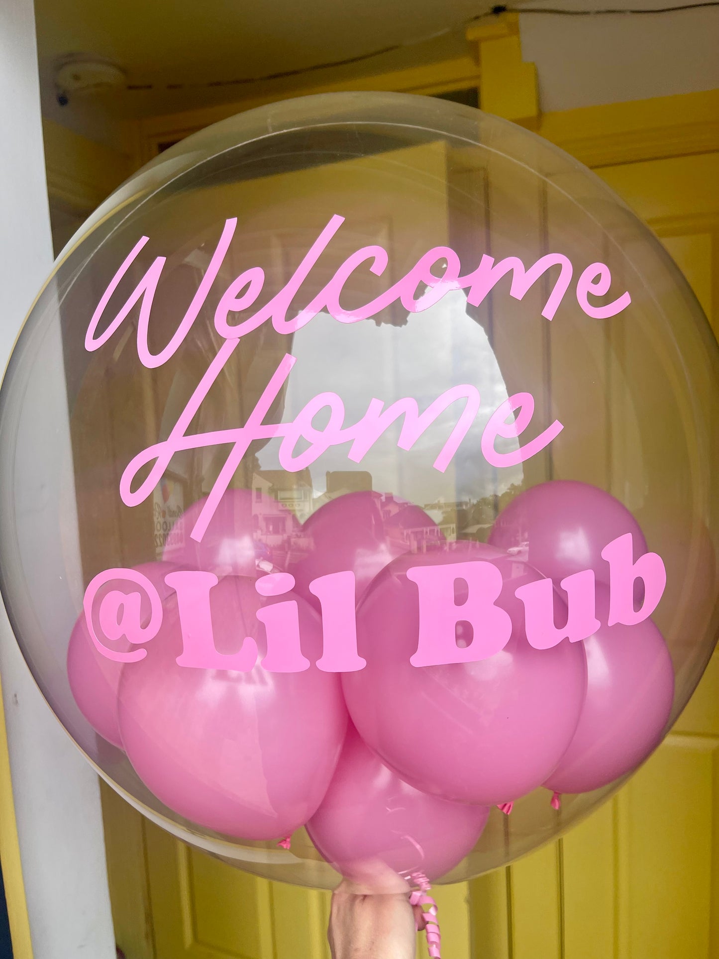 Bubble Balloons - Customised (Clear Bubble Balloon) Welcome Home