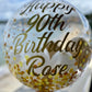 Bubble Balloons - Customised (Clear Bubble Balloon) Gold Font