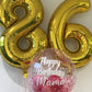 2 Large Number Bouquet and 1 personalised Bubble Balloon