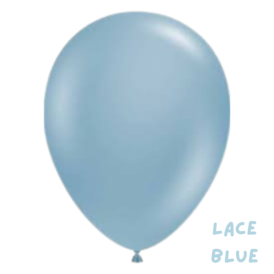 3 shades of blue - 12 x 28cm latex balloons