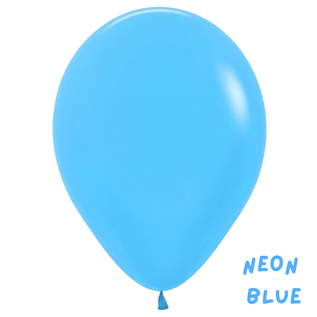 3 shades of blue - 12 x 28cm latex balloons