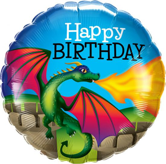 party central - Birthday Magical Dragon 45cm foil helium filled