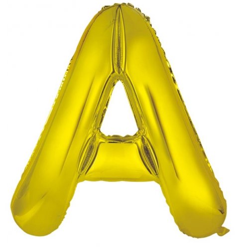 Gold Letter A Balloon - 86cm