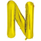 Gold Letter N Balloon - 86cm
