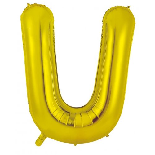 Gold Letter U Balloon - 86cm