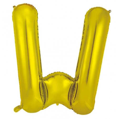 Gold Letter W Balloon - 86cm