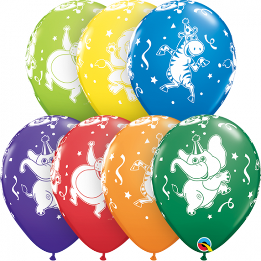 Party Animals Latex 28cm helium balloons with hifloat