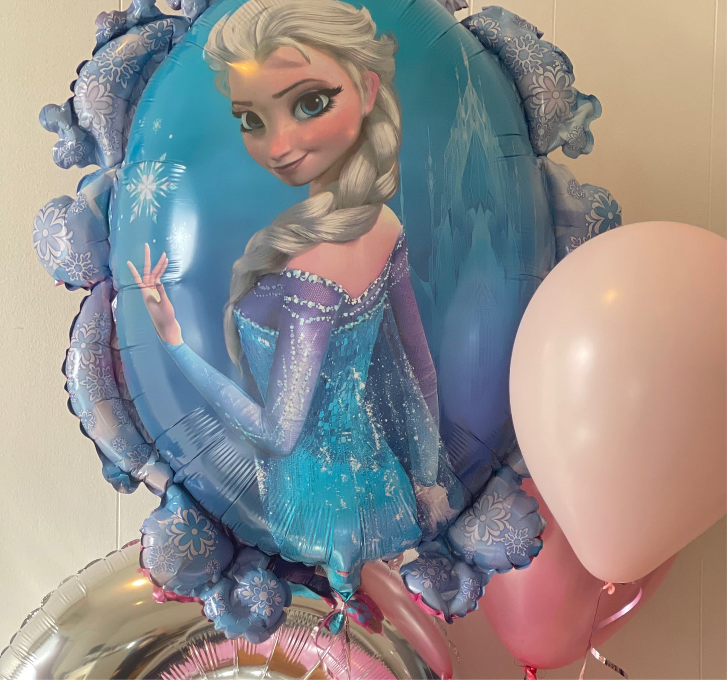 Frozen, large number and 3 latex balloons